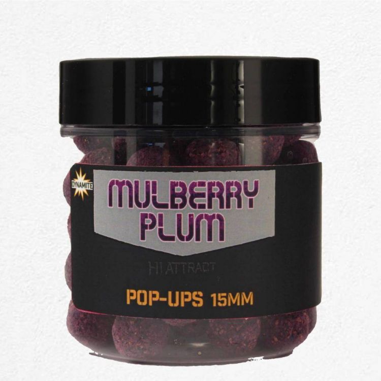 Снимка на Плуващи топчета Dynamite Baits Mulberry Plum Hi Attract Foodbait Pop Ups - 15mm