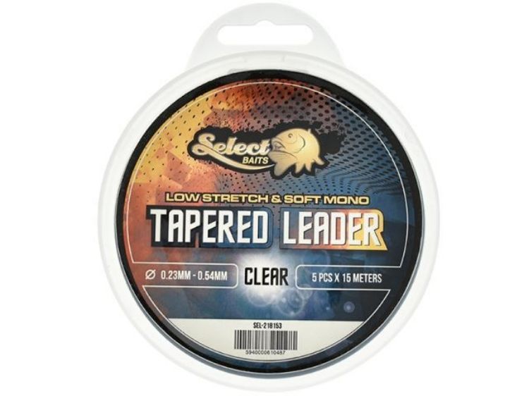 Снимка на Конусовиден шок лидер Select Baits Tapered Leader Clear 5 x 15m