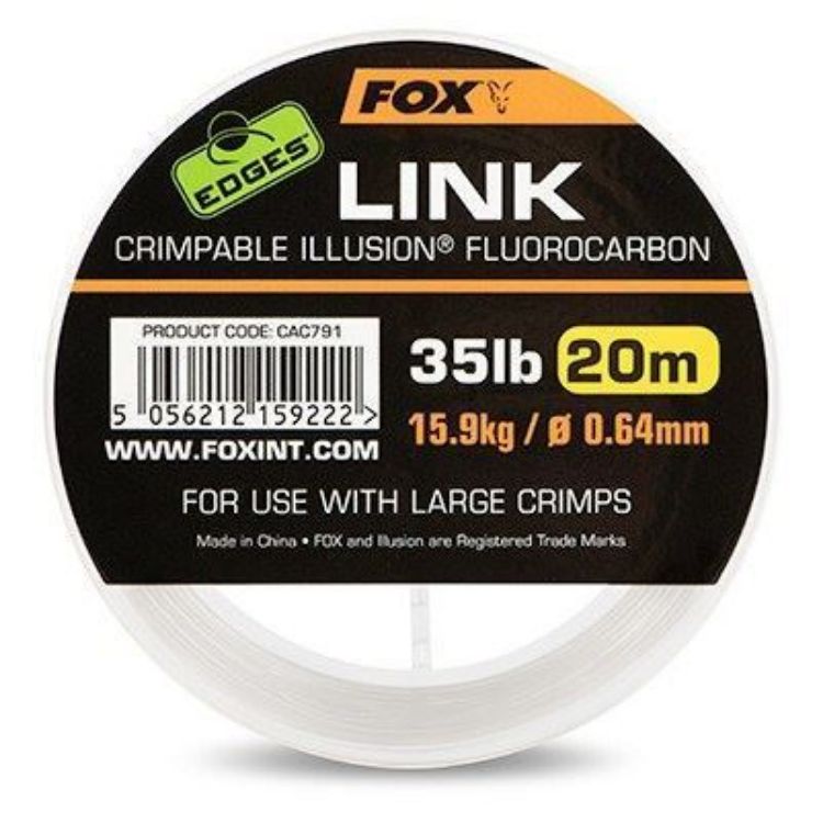 Снимка на Флуорокарбон за кримпване Fox Edges Link Crimpable Illusion Fluorocarbon 20m