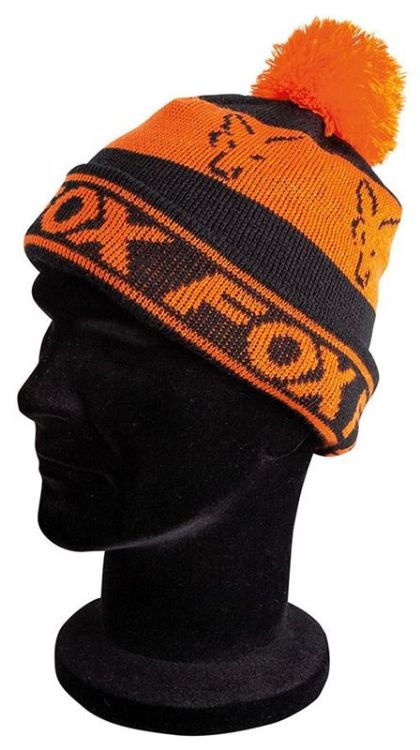Снимка на Зимна шапка Fox  Fleece Lined Bobble Hat Black Orange