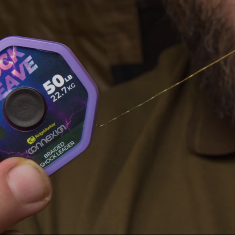 Снимка на Шок лидер RidgeMonkey Connexion Shock Weave Braided Shock Leader 50lb 20m