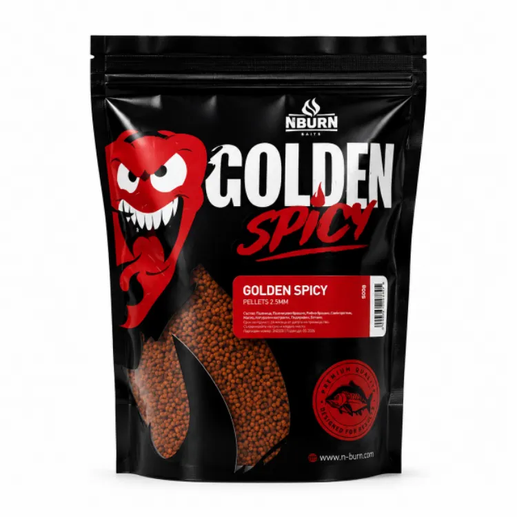 Снимка на Пелети N-BURN GOLDEN SPICY 2-2,5mm 0,800gr